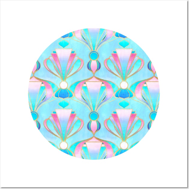 Bright Pastel Art Deco Pattern Wall Art by micklyn